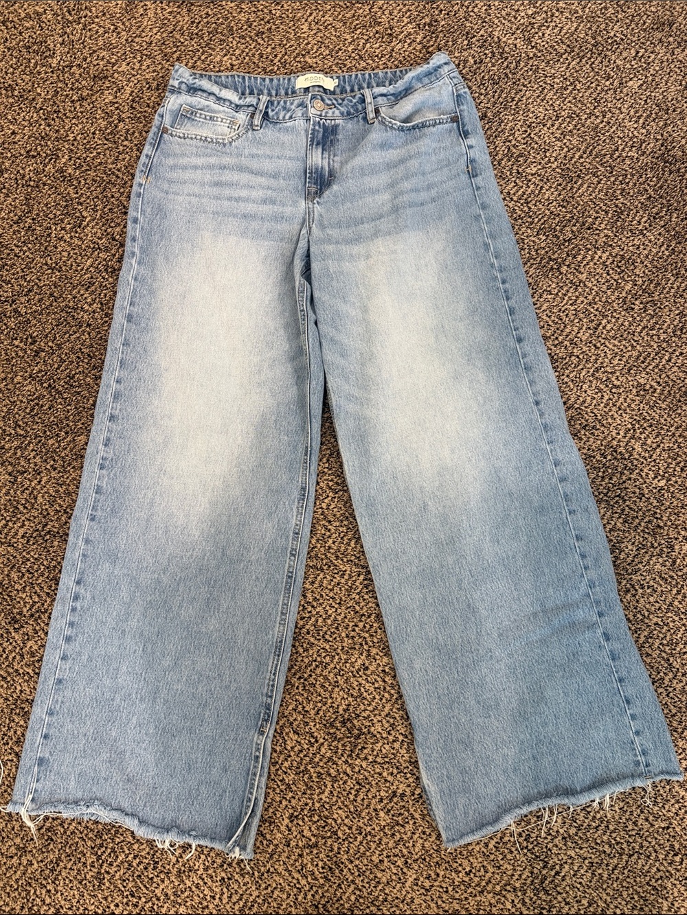 Hidden Light Wash mid rise Wide Leg Women's Jeans